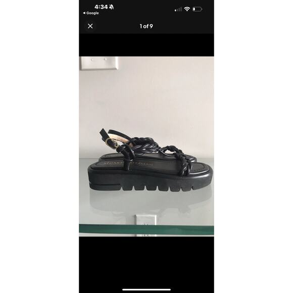 NEW $296 STUART WEITZMAN CALYPSO 8.5B BRAIDED SLINGBACK PLATFORM SANDALS - Picture 7 of 9